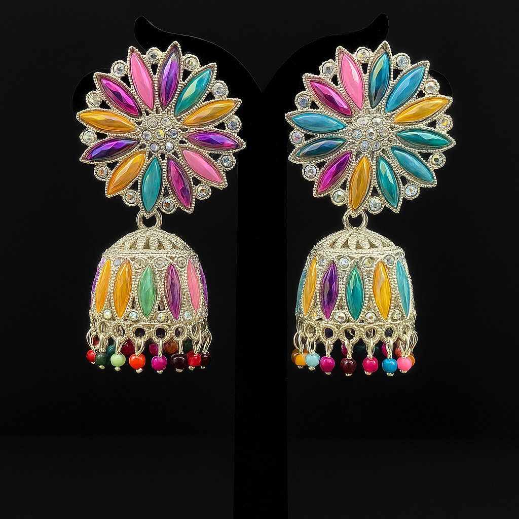 Multicolour jhumka