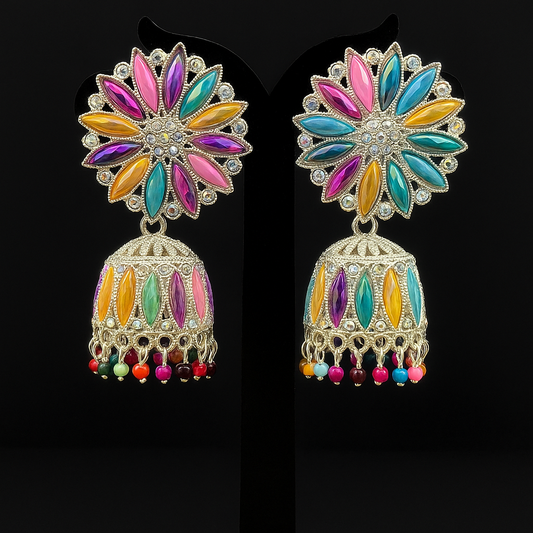 Multicolour jhumka