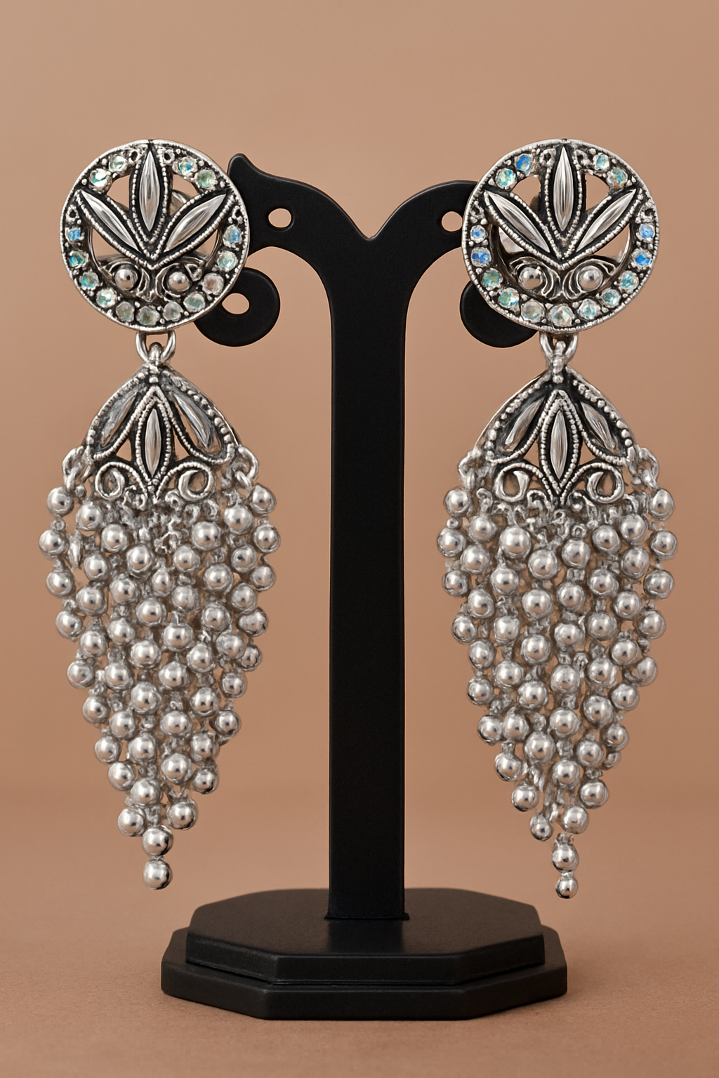 Trendy oxidised jhumka