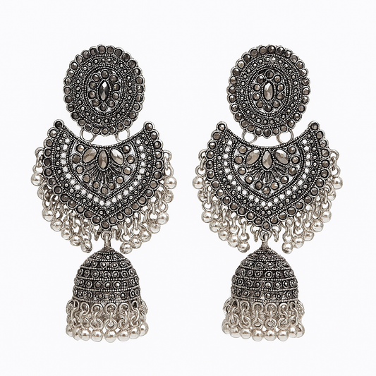 Oxidised jhumka earing